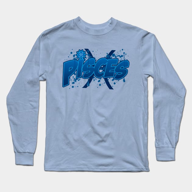 Pisces Long Sleeve T-Shirt by WhatProductionsBobcaygeon